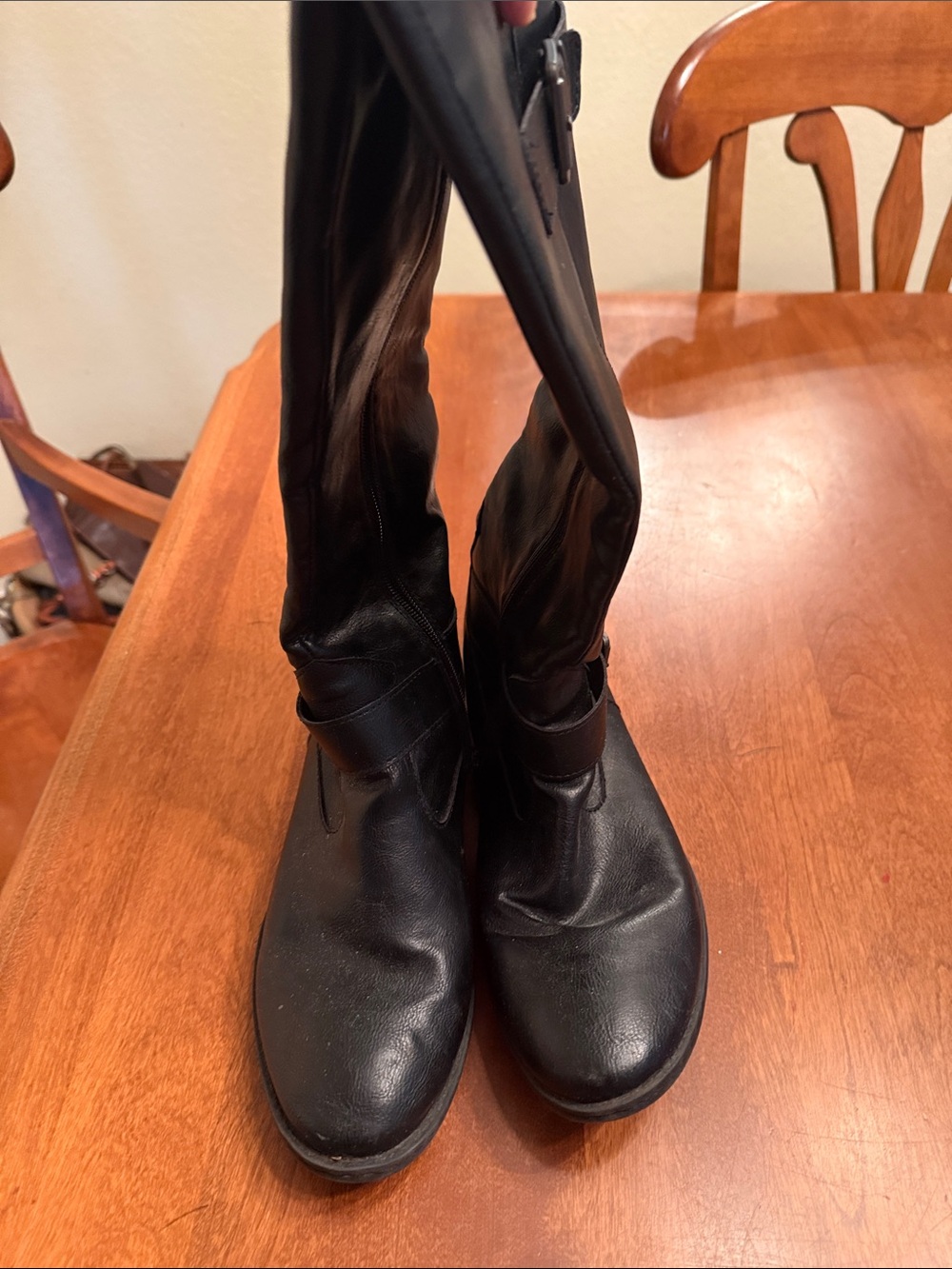 boc Black Tall Buckle Riding Boots - Picture 6 of 6